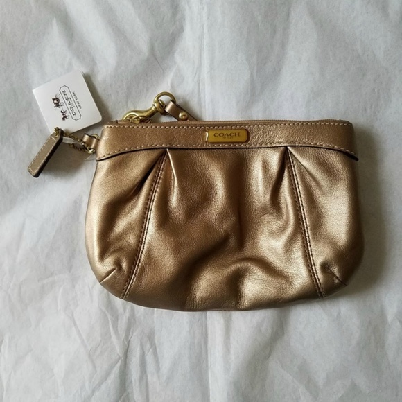 Coach 3 pack Leather Metallic Wristlet Bags NWT - Picture 2 of 5